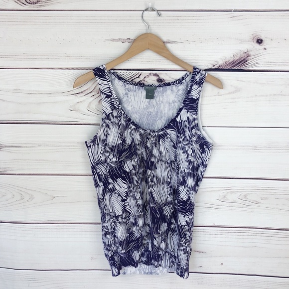 Ann Taylor Purple Pattern Knitted Tank Top M - Picture 2 of 6